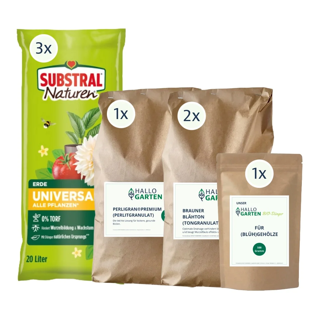 Einpflanz-Paket Ziergehölze 90 L Volumen