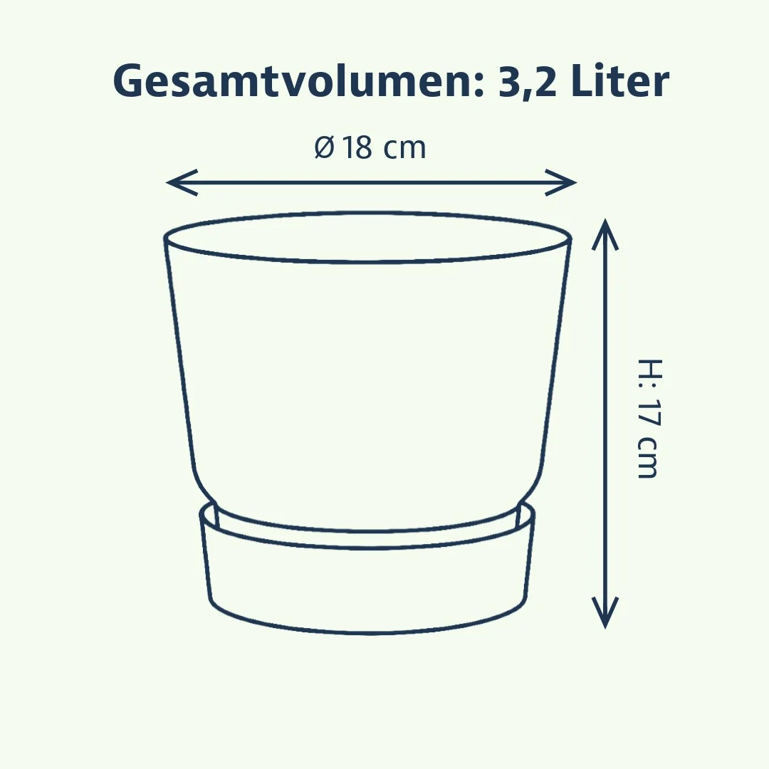 Elho greenville Pflanzgefäß rund 18 cm