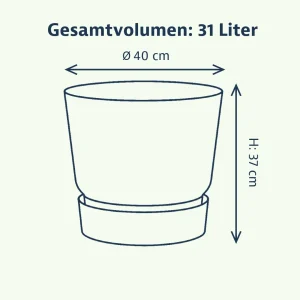 Elho greenville Pflanzgefäß rund 40 cm