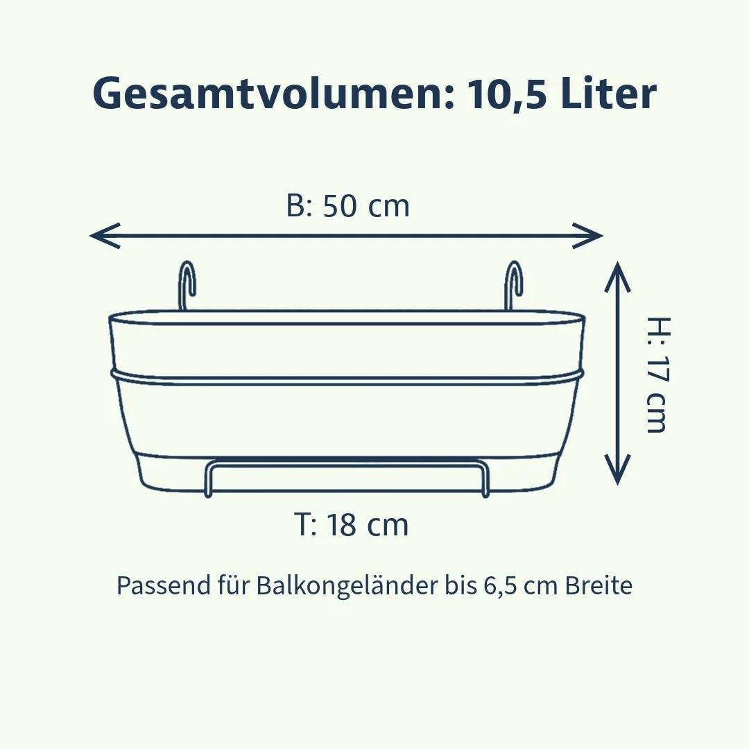 Elho Vibia Campana Balkonkasten 50 cm
